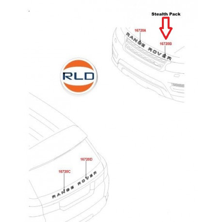 Land rover embleme plastique Range Sport (LR060311)