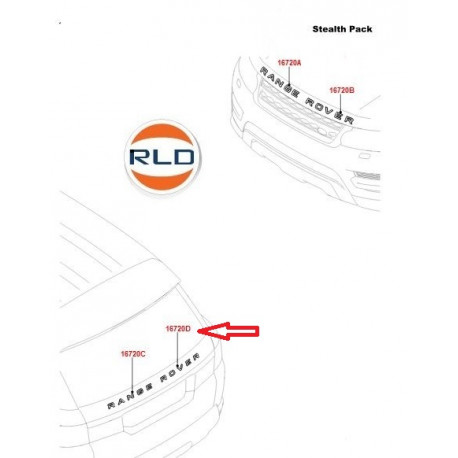 Land rover embleme plastique Range Sport (LR060320)