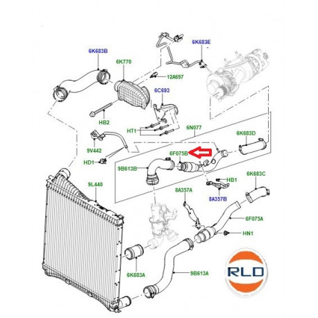 Land rover tuyau Range Sport et Discovery 4 (LR019398)