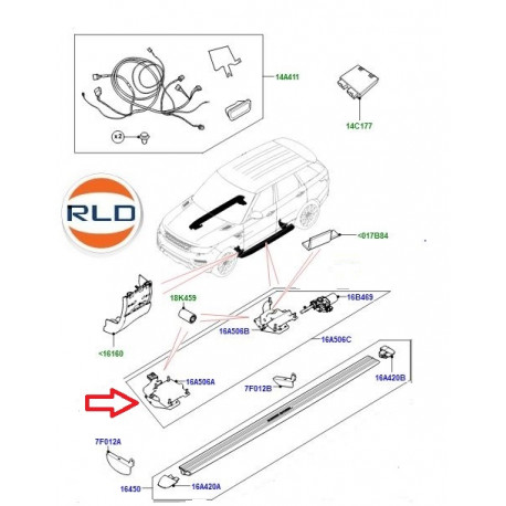 Land rover Kit fixation marchepied lateral electrique RANGE SPORT (VPLGP0248)