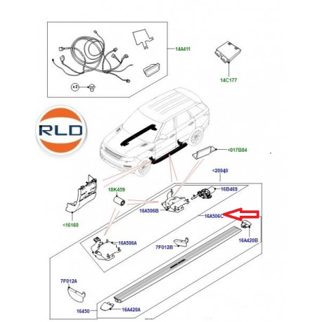 Land rover Kit fixation marchepied lateral electrique RANGE SPORT (VPLGP0249)