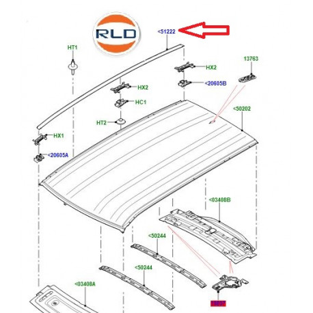 Land rover Moulure de toit gauche Discovery sport (LR062619)
