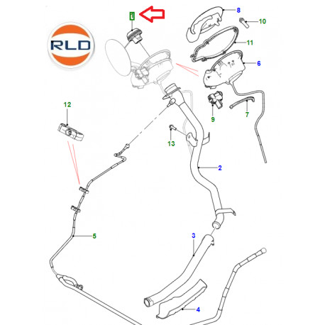 Jaguar bouchon de remplissage de carburant XE (T2R4321)