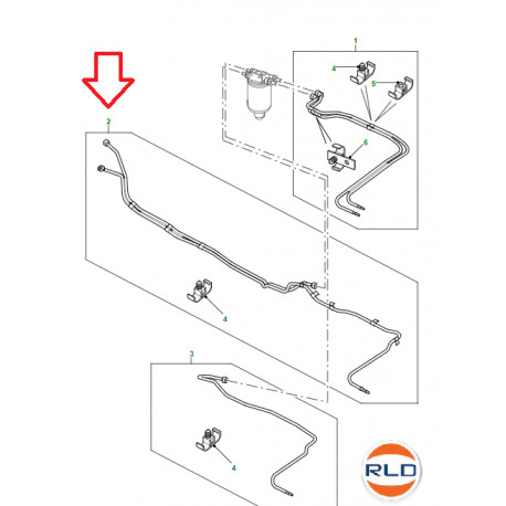 Land rover tuyau de combustible Defender 110 (WJP500090)