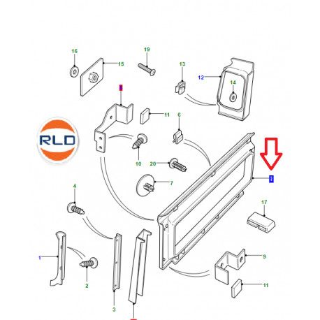Land rover panneau lateral compl. (LR076960)