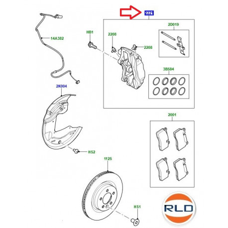 Land rover Etrier avant droit Range Sport (SEB500090)