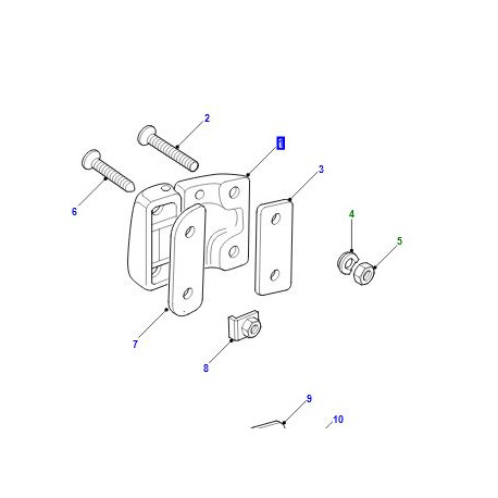 Land rover charniere avant gauche superieur Defender (LR077707)