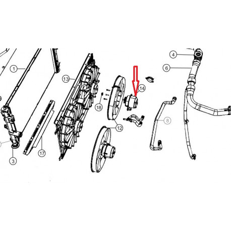 Mopar moteur de ventilateur droit (68031874AA)