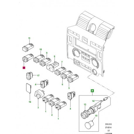 Land rover allume cigares Defender 90, 110, 130, Freelander 1 (YUJ000040PMA)