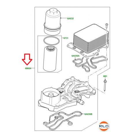 Land rover FILTRE D HUILE ET REFROIDISSEUR (LR113200LR)