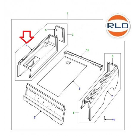 Land rover Aile arriere DEFENDER 110 (ALA710840)