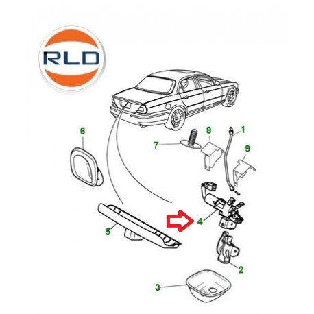 Jaguar loquet-coffre (C2C1740)