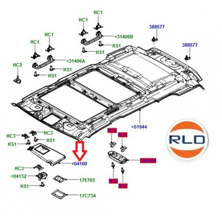 Land rover pare-soleil (LR001715)