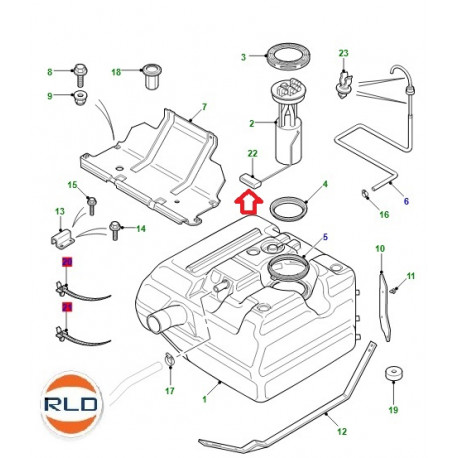 Land rover transmetteur jauge de combustible (YAD500050)