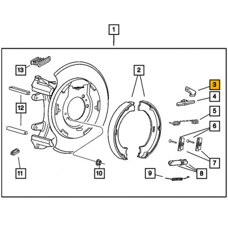 Mopar levier Cherokee KJ (05179288AA)