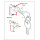 kit 2 barillets avec 2 cles