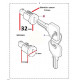 kit  2 barillets 2 clefs Defender
