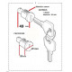barillet de porte avec 2 cles Defender 90, 110, 130