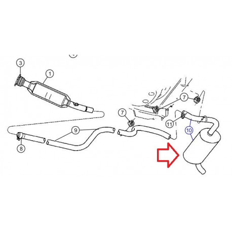 Mopar silencieux arriere PT CRUISER (05273675AC)