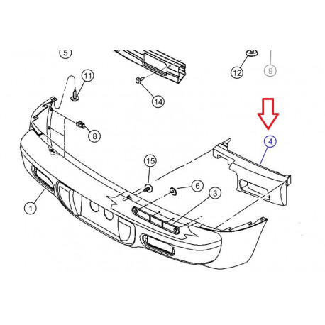 Mopar Absorbeur arriere gauche PTCRUISER (05288901AD)