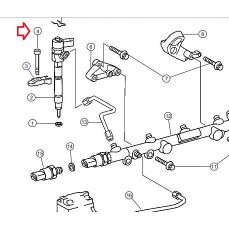 Allmakes 4x4 vis fixation injecteur (68001053AA)