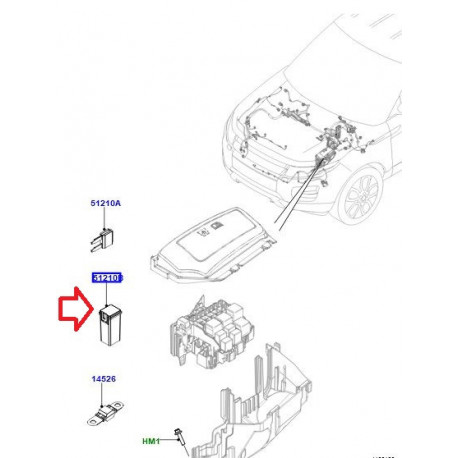 Land rover Cartouche fusible 40a vert (LR075974)