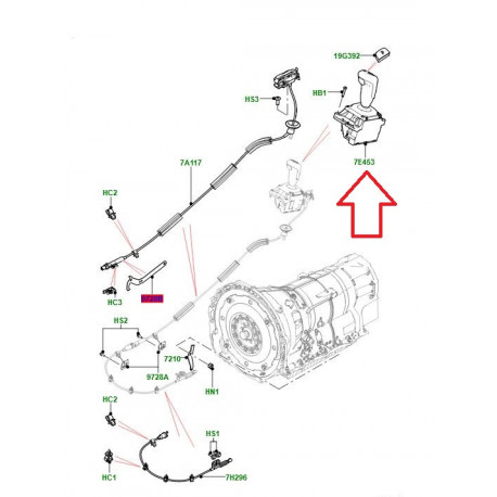 Land rover module-transf.commande vitesses (LR108936)