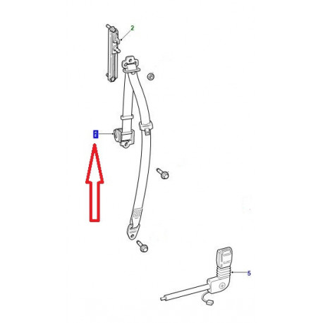 Land rover ceinture de securite avant droite Freelander 1 (EVB105100LNF)