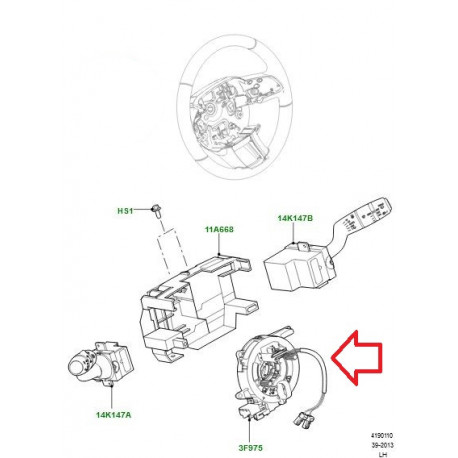 Land rover capteur-rotation du volant (LR084446)