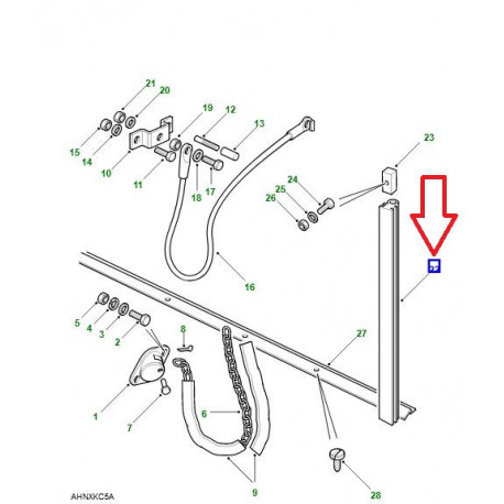 Land rover joint caoutchouc droite (LR044311)