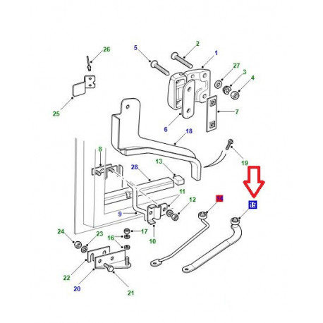 Land rover bras d'arret de porte (BFH710140)