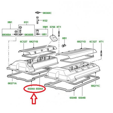 Land rover joint couvre culasse Range L322 (LR003812)