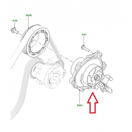 Land rover POMPE A EAU (LR129893LR)