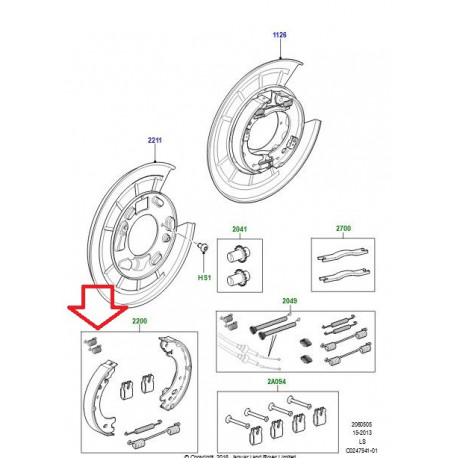 Oem Machoire de frein Discovery 4 et range sport (07N6C)