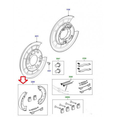 Britpart Machoire de frein Discovery 3 et 4 et range sport (50321)