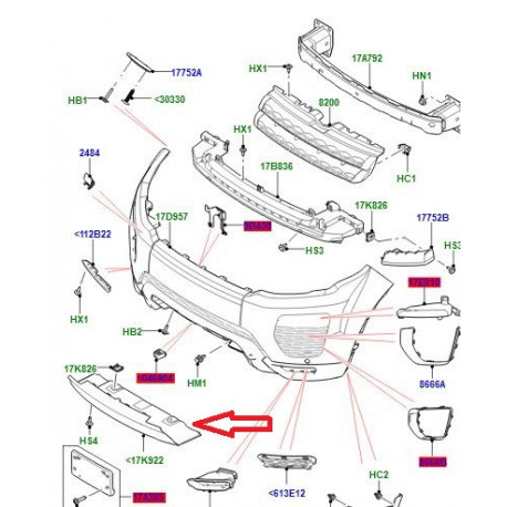 Land rover couvercle-crochet remorquage (LR110345)