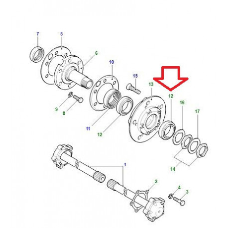 Land rover roulement conique - moyeu roue Defender 90, 110, 130, Discovery 1, Range Classic (STC4382)