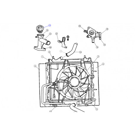 Valeo thermostat  avec joint PT Cruiser (05080258AA)