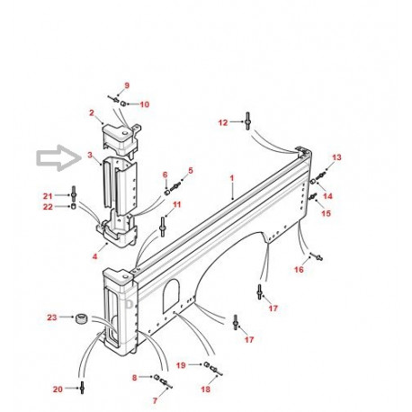 Land rover montant-carrosserie ar (MTC1479)