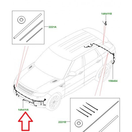 Land rover CABLAGE PARE CHOCS (LR120641LR)