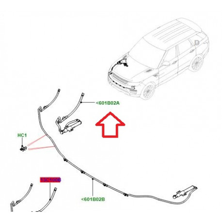 Land rover Gicleur et tuyau lave phare droit RR Sport (LR109996LR)