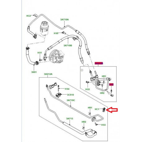 Land rover agrafe-tuyau flexible (QGM500010)