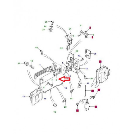 Land rover Joint poignee porte Defender (STC617)
