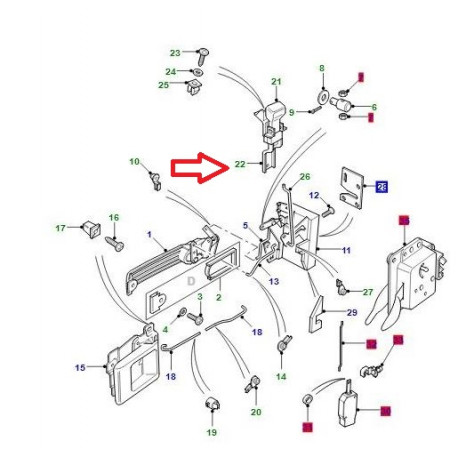 Land rover boitier bouton Defender (EJS000011PMA)