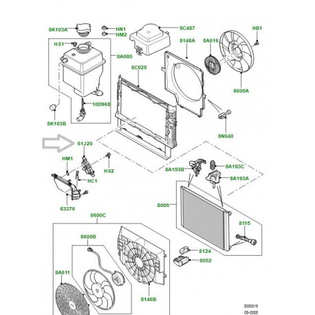 Land rover thermostat Range L322 (PBM000010)
