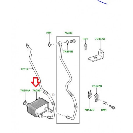 Land rover refroidisseur d'huile Range L322 (PFD000020)