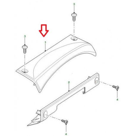 Land rover Couvercle planche de bord Defender (FAP500160PUY)