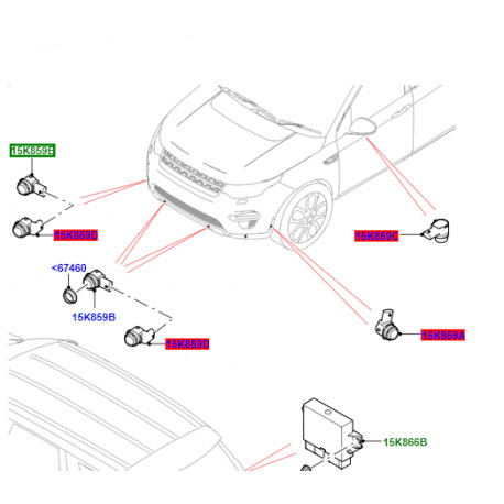 Land rover detecteur-aide austationnement (LR081444)