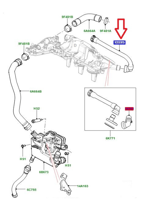 Tuyau De Reniflard Collecteur ABS Noir Pour Land Rover Discovery 4 Sport - LR013531 JDE10729