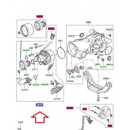 Land rover entrainement haldex (LR077390)